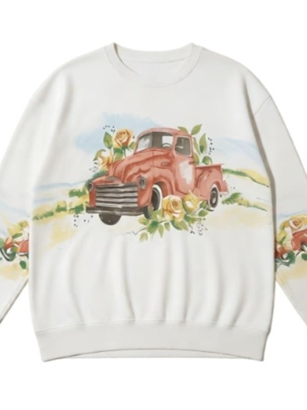 Fleurish Cream Ribbed Top with Black Logo